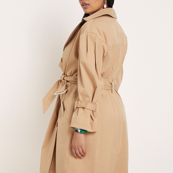 Eloquii Puff Sleeve Trench Coat - Picture 4 of 6